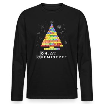 Oh Chemistree Chemistry Christmas Tree Masque à gaz coloré - T-shirt manches longues Premium bio Homme - noir - Devant - Nico (187cm)