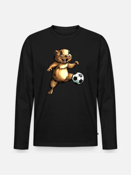 Marmots Football - Men's Premium Organic Long Sleeve Shirt - black