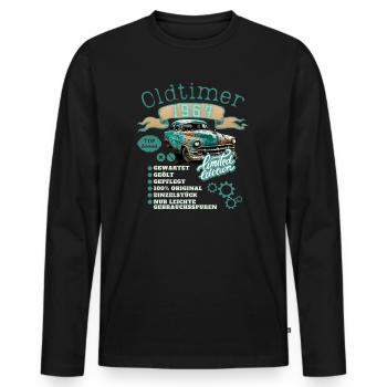 Oldtimer Motiv Jahrgang 1967 Geburtstag Geschenk - Männer Premium Bio Langarmshirt - Schwarz - Vorne - Nico (187cm)