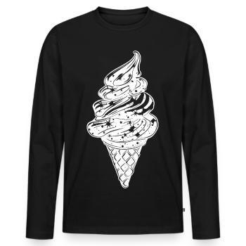 Sketch - Men's Premium Organic Long Sleeve Shirt - black - Front - Nico (187cm)
