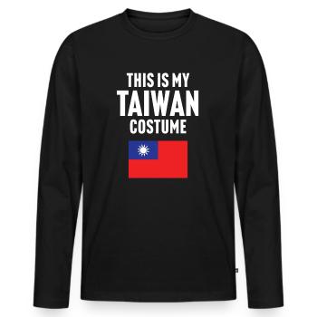 This my Taiwan costume - Men's Premium Organic Long Sleeve Shirt - black - Front - Nico (187cm)