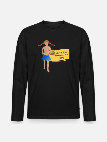 Mädchen für alles - Männer Premium Bio Langarmshirt - Schwarz