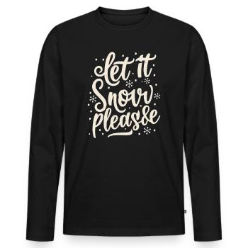 Let it snow - Men's Premium Organic Long Sleeve Shirt - black - Front - Nico (187cm)