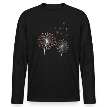 Vin - T-shirt manches longues Premium bio Homme - noir - Devant - Nico (187cm)