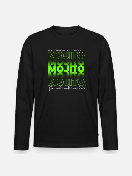 Mojito - The most popular cocktail! - Men's Premium Organic Long Sleeve Shirt - black