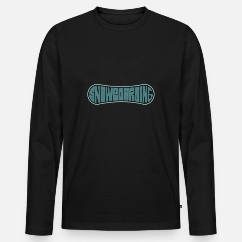 Snowboarding - Snowboard - Männer Premium Bio Langarmshirt - Schwarz