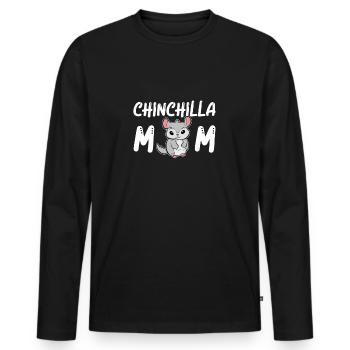 Meerschweinchen Chinchilla Mom Mutter Liebhaber - Männer Premium Bio Langarmshirt - Schwarz - Vorne - Nico (187cm)