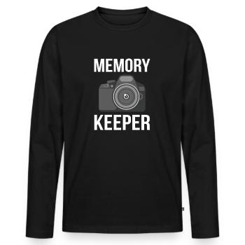 Kameramann Digitalkamera Fotoapparat Foto Geschenk - Männer Premium Bio Langarmshirt - Schwarz - Vorne - Nico (187cm)