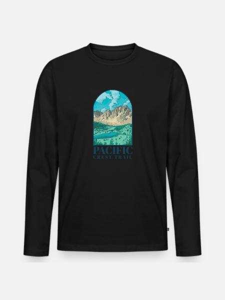Pacific Crest Trail - Men's Premium Organic Long Sleeve Shirt - black