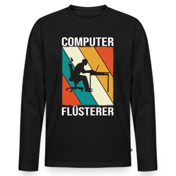 Programmierer Informatiker Informatik - Männer Premium Bio Langarmshirt - Schwarz - Vorne - Nico (187cm)
