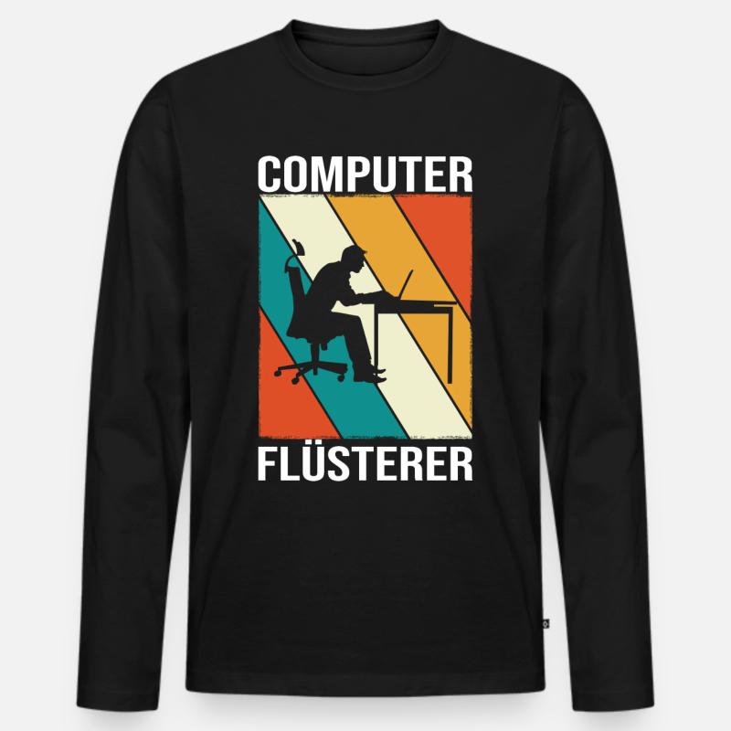 Programmierer Informatiker Informatik - Männer Premium Bio Langarmshirt - Schwarz