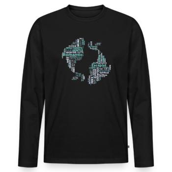 Fische Astrologie Sternbild Horoskop Tierkreis - Männer Premium Bio Langarmshirt - Schwarz - Vorne - Nico (187cm)