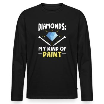 Diamond Painting Hobbyist Artist Diamond Painter - Men's Premium Organic Long Sleeve Shirt - black - Front - Nico (187cm)