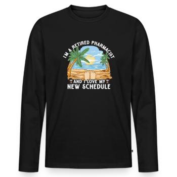 Pensionierter Apotheker, Rentner Pharmacy - Männer Premium Bio Langarmshirt - Schwarz - Vorne - Nico (187cm)
