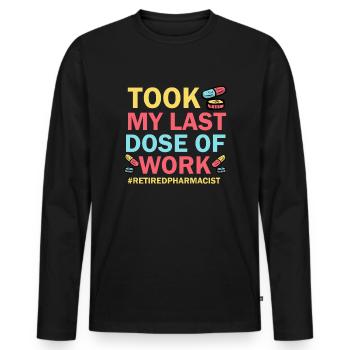 Pensionierter Apotheker, Rentner Apotheke - Männer Premium Bio Langarmshirt - Schwarz - Vorne - Nico (187cm)