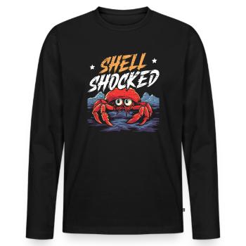 Cute Hermit Crab Crab Crustaceans - Men's Premium Organic Long Sleeve Shirt - black - Front - Nico (187cm)