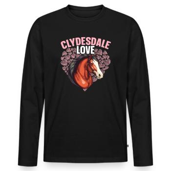 Cold Blooded Horse Horse Lovers Riding - Men's Premium Organic Long Sleeve Shirt - black - Front - Nico (187cm)