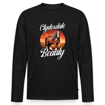 Cold Blooded Horse Horse Lovers Riding - Men's Premium Organic Long Sleeve Shirt - black - Front - Nico (187cm)