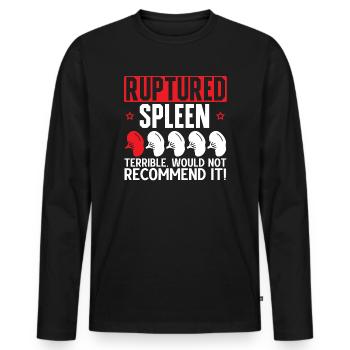Milz-Entfernung Splenektomie OP Lustiger Spruch - Männer Premium Bio Langarmshirt - Schwarz - Vorne - Nico (187cm)