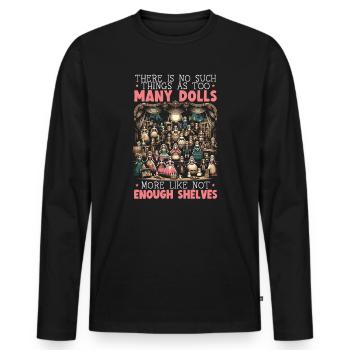 Collectionneurs de poupées, Figurines de poupées, amateurs de poupées - T-shirt manches longues Premium bio Homme - noir - Devant - Nico (187cm)
