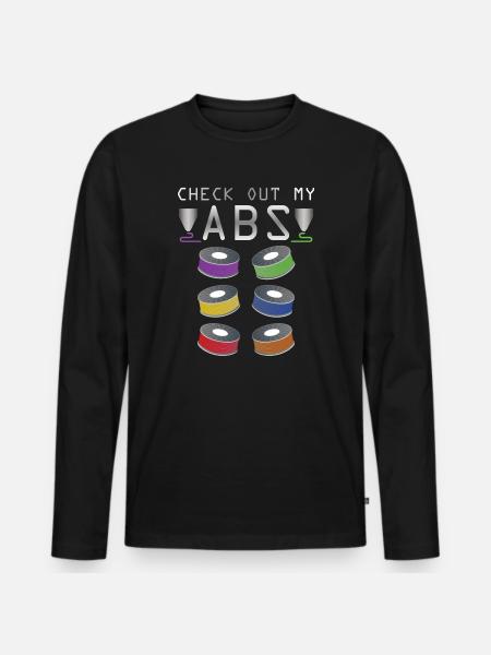 3D-Druck Lustiger Spruch Filament - Männer Premium Bio Langarmshirt - Schwarz