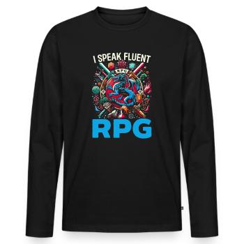 Rpg gamer gaming video game role-playing game - Men's Premium Organic Long Sleeve Shirt - black - Front - Nico (187cm)