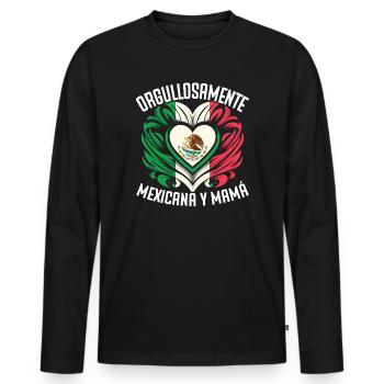 Muttertag, Mexikanische Mama, Mutterschaft, Beste - Männer Premium Bio Langarmshirt - Schwarz - Vorne - Nico (187cm)