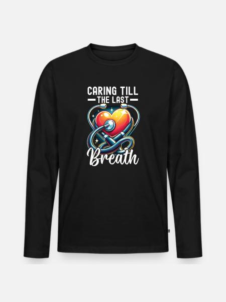 Hospice Nurse, Trained - Men's Premium Organic Long Sleeve Shirt - black