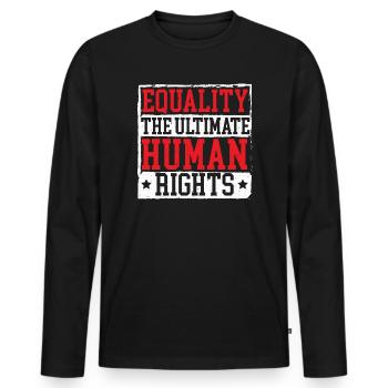 Gender Equality, Lgbt, Gays, Lesbians, Transgender - Men's Premium Organic Long Sleeve Shirt - black - Front - Nico (187cm)