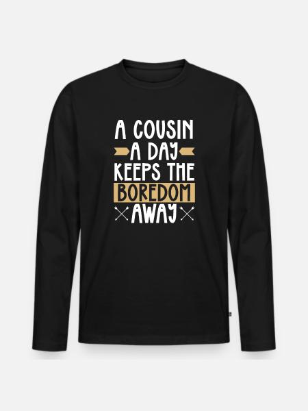Cousin crew, best cousin ever, - Men's Premium Organic Long Sleeve Shirt - black