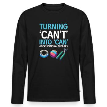 Occupational Therapist Occupational Therapy - Men's Premium Organic Long Sleeve Shirt - black - Front - Nico (187cm)