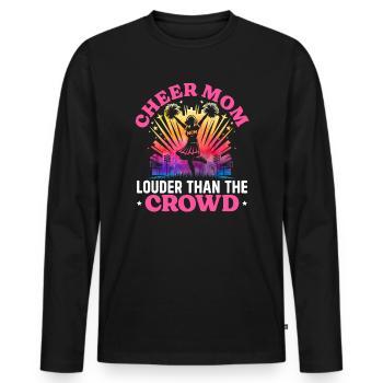 muCheerleading Mutter Muttertag Geschenk - Männer Premium Bio Langarmshirt - Schwarz - Vorne - Nico (187cm)