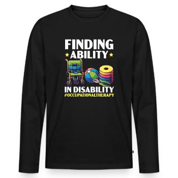 Occupational Therapist Occupational Therapy - Men's Premium Organic Long Sleeve Shirt - black - Front - Nico (187cm)