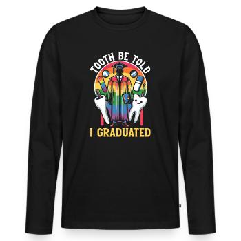 Dental Degree, Dental - Men's Premium Organic Long Sleeve Shirt - black - Front - Nico (187cm)