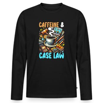 Avocate Assistante Emploi Profession Amateur de café Drôle - T-shirt manches longues Premium bio Homme - noir - Devant - Nico (187cm)