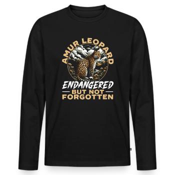 Endangered species, animal lovers, animal welfare - Men's Premium Organic Long Sleeve Shirt - black - Front - Nico (187cm)
