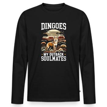 Dingo-liebhaber Westaustralien-tier-hundedingos - Männer Premium Bio Langarmshirt - Schwarz - Vorne - Nico (187cm)