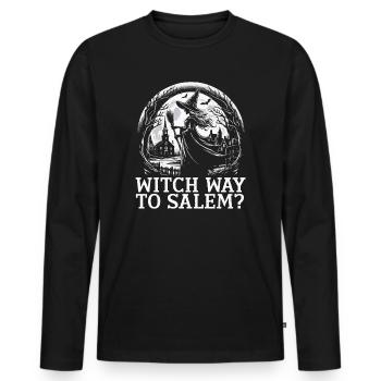 Salem Witch Lover Creepy - Men's Premium Organic Long Sleeve Shirt - black - Front - Nico (187cm)