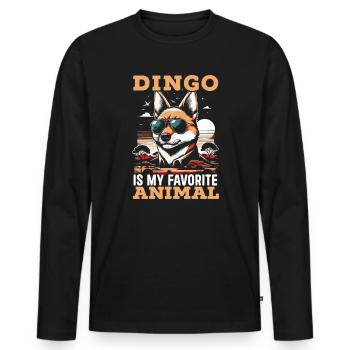 Dingo-liebhaber Westaustralien-tier-hundedingos - Männer Premium Bio Langarmshirt - Schwarz - Vorne - Nico (187cm)