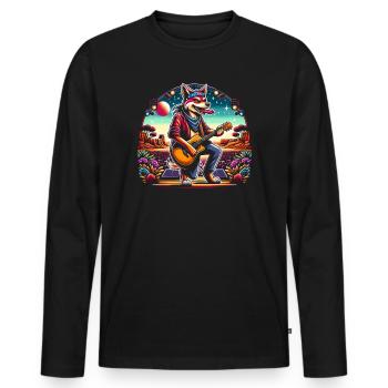 Dingo Lover Western Australia Animal Dog Dingos - Männer Premium Bio Langarmshirt - Schwarz - Vorne - Nico (187cm)