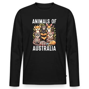 Dingo-liebhaber Westaustralien-tier-hundedingos - Männer Premium Bio Langarmshirt - Schwarz - Vorne - Nico (187cm)