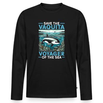 Endangered species, animal lovers, animal welfare - Men's Premium Organic Long Sleeve Shirt - black - Front - Nico (187cm)