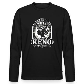 Keno Gambling Casino Game Lover Joueurs de loterie - T-shirt manches longues Premium bio Homme - noir - Devant - Nico (187cm)