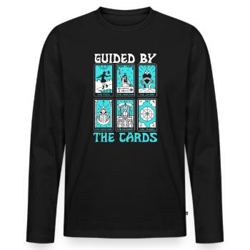 Tarotkartenleser, Kartomantien-enthusiast, - Männer Premium Bio Langarmshirt - Schwarz - Vorne - Nico (187cm)