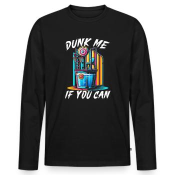 Dunk Tank Karneval Messe Zirkus - Männer Premium Bio Langarmshirt - Schwarz - Vorne - Nico (187cm)