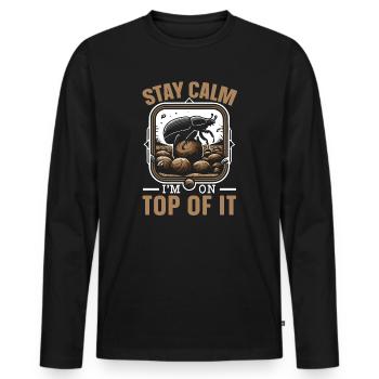 Entomology Insect Collector - Men's Premium Organic Long Sleeve Shirt - black - Front - Nico (187cm)