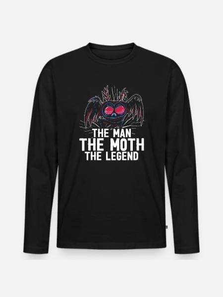 Mothman Lover Mythical Creature Cryptozoology - Men's Premium Organic Long Sleeve Shirt - black