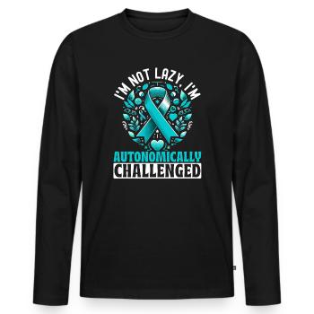 Dysautonomia Awareness Chronic Disease - Men's Premium Organic Long Sleeve Shirt - black - Front - Nico (187cm)