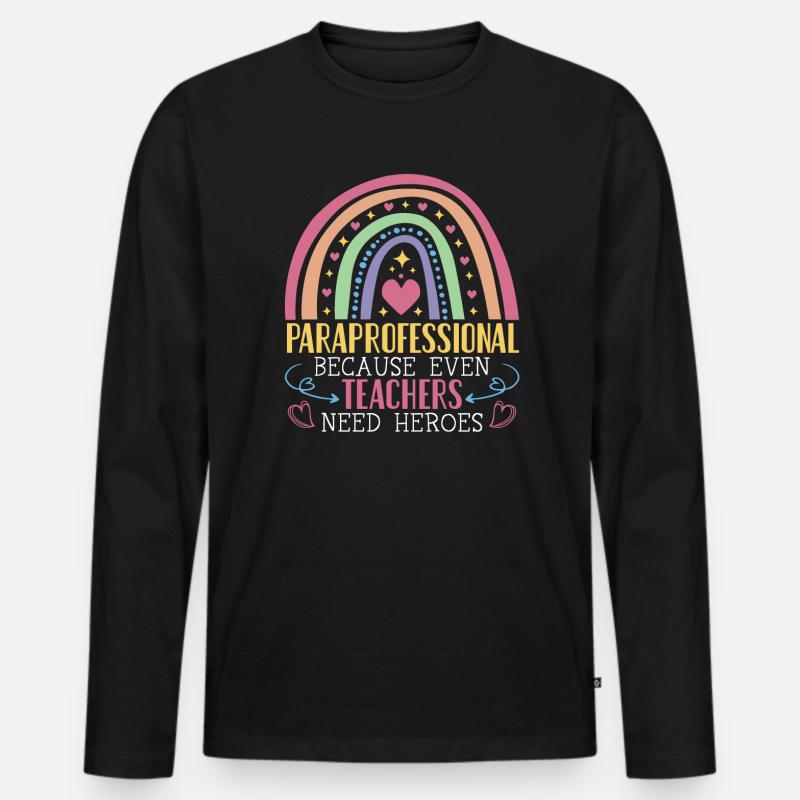 Paraprofessioneller Sonderpädagoge Paraeducator - Männer Premium Bio Langarmshirt - Schwarz