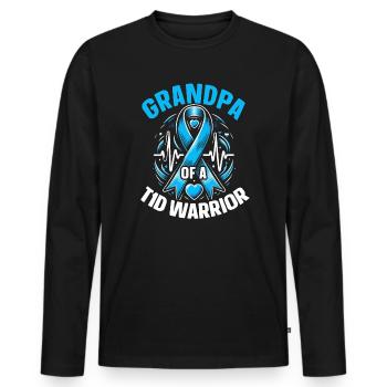 Diabetes awareness T1d diabetic type 1 diabetes - Men's Premium Organic Long Sleeve Shirt - black - Front - Nico (187cm)